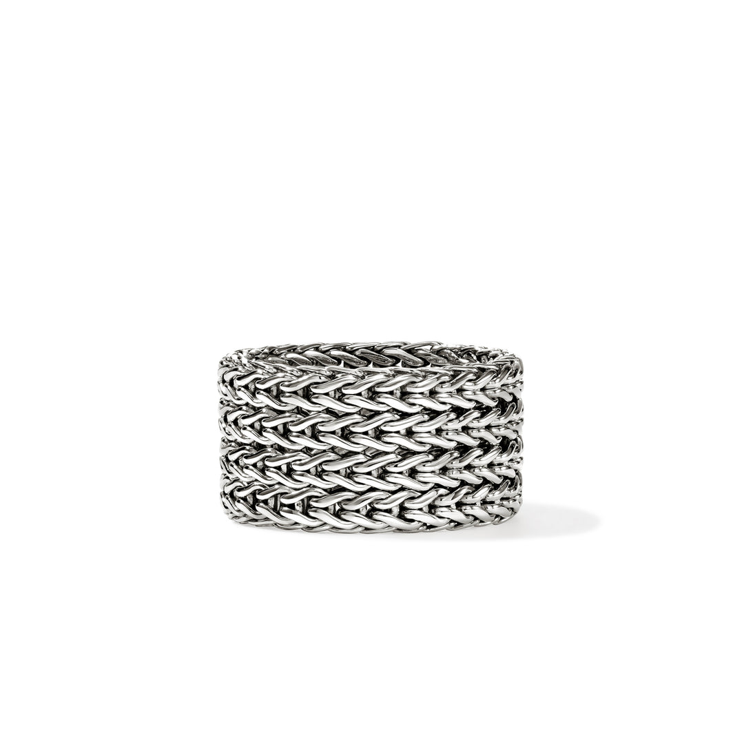 Icon Link Ring, Sterling Silver, 12MM