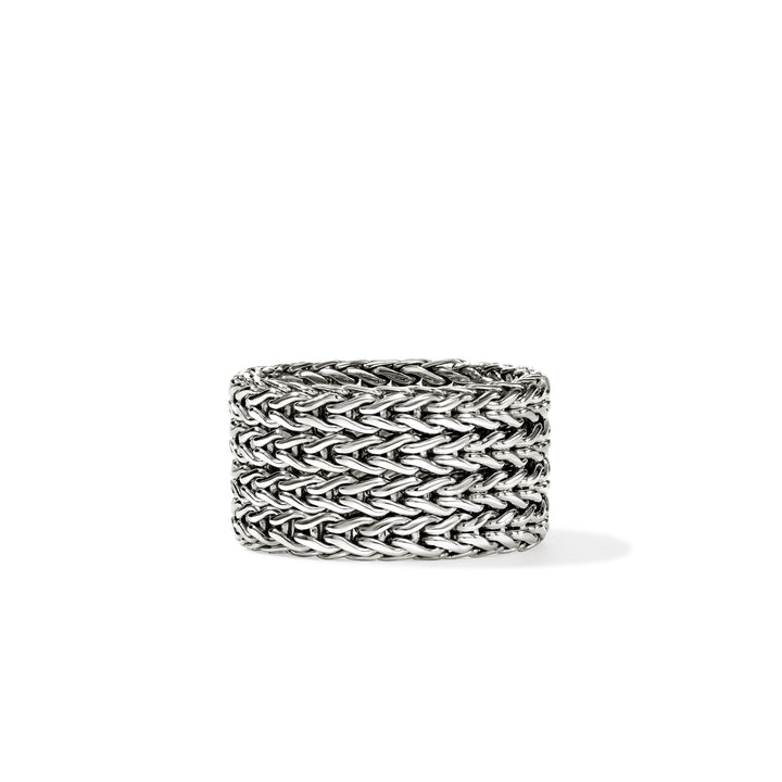 Icon Link Ring, Sterling Silver, 12MM
