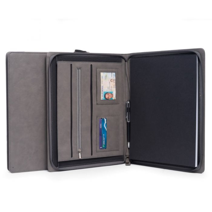 Portfolio with Zipper Closure in Grey