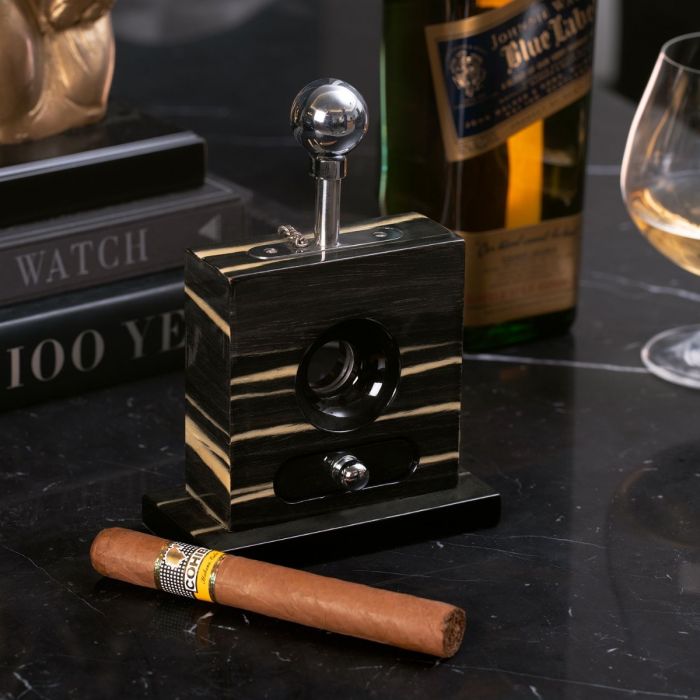 Henry Wood Table Top Cigar Cutter - Ebony