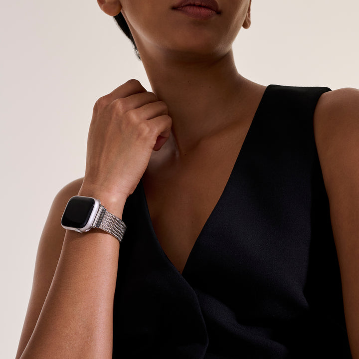 Smart Watch Strap, Sterling Silver, 18 MM